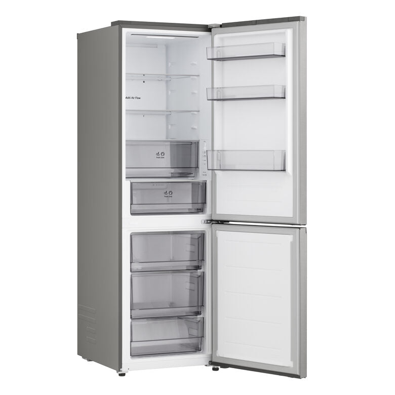 LG GBBSJ2CCPY Frigorifero Combinato A Libera Installazione, Fit & Max, AI Inverter, Wi-Fi, Door Cooling, Total No Frost, Classe C, Acciaio Inox
