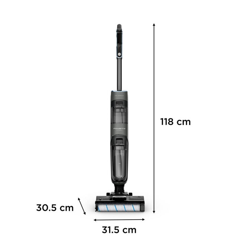 Rowenta X-Clean 4 , Lavapavimenti Senza Fili con Auto-Propulsione e Rilevazione Automatica dello Sporco, Doppio Serbatoio e Sistema di Autopulizia, Autonomia 50' per Tutti i Tipi di Paviment