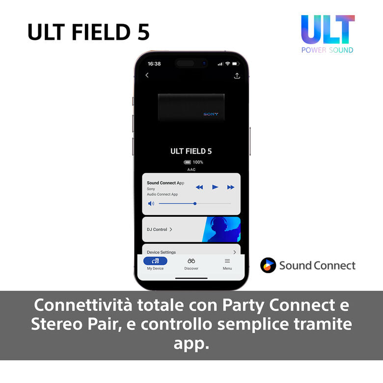 Sony Ult Field 5 Altoparlante portatile stereo Nero
