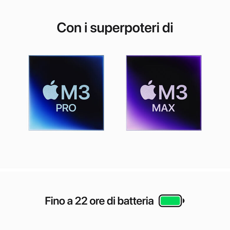 Apple MacBook Pro 16'' M3 Pro chip con 12‑core CPU e 18‑core GPU, 18GB, 512GB SSD - Argento
