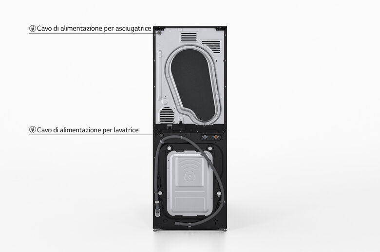 LG WashTower WT1210BBF Colonna Bucato 12/10kg AI DD, Classe A, Pannello unificato