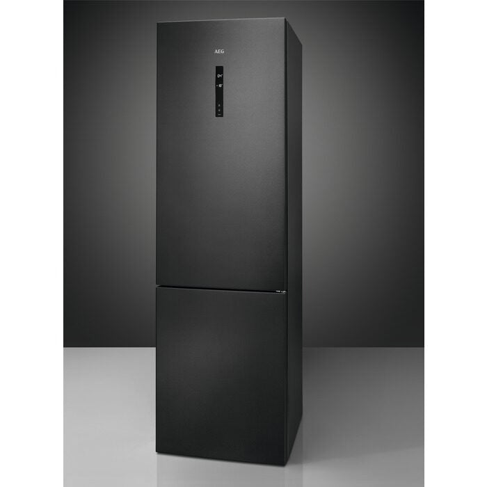 AEG RCB736D7MB frigorifero con congelatore Libera installazione 366 L D Nero, Acciaio inossidabile