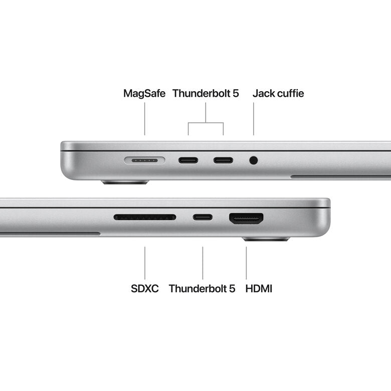 Apple MacBook Pro 16": Chip M4 Max con cpu 14 core e gpu 32 core, 1TB SSD - Argento