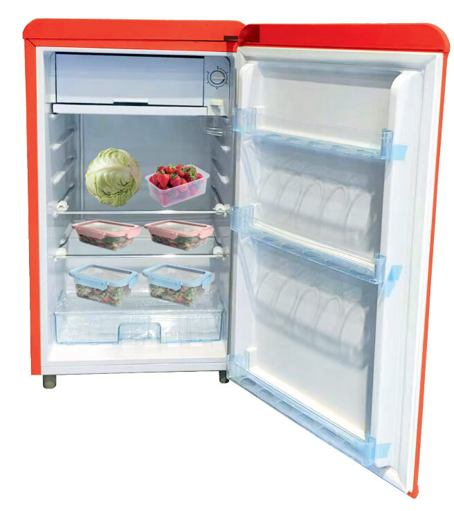DCG Eltronic MF100R Frigorifero con Congelatore Libera installazione 100 L Rosso