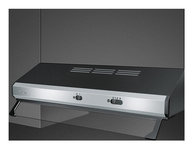 Smeg KSEC61XE3 cappa aspirante Incassato Nero, Acciaio inox 315 m³/h C