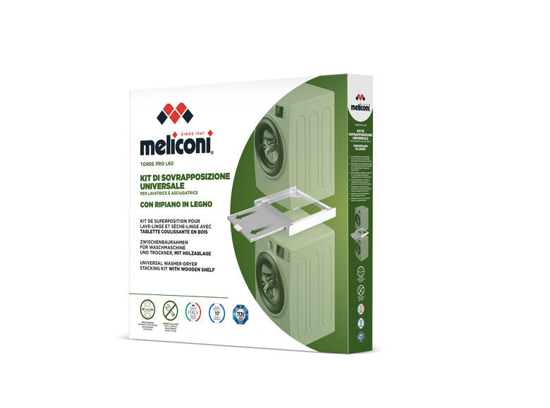 Meliconi Torre Pro L60 Kit di sovrapposizione per lavatrice e asciugatrice