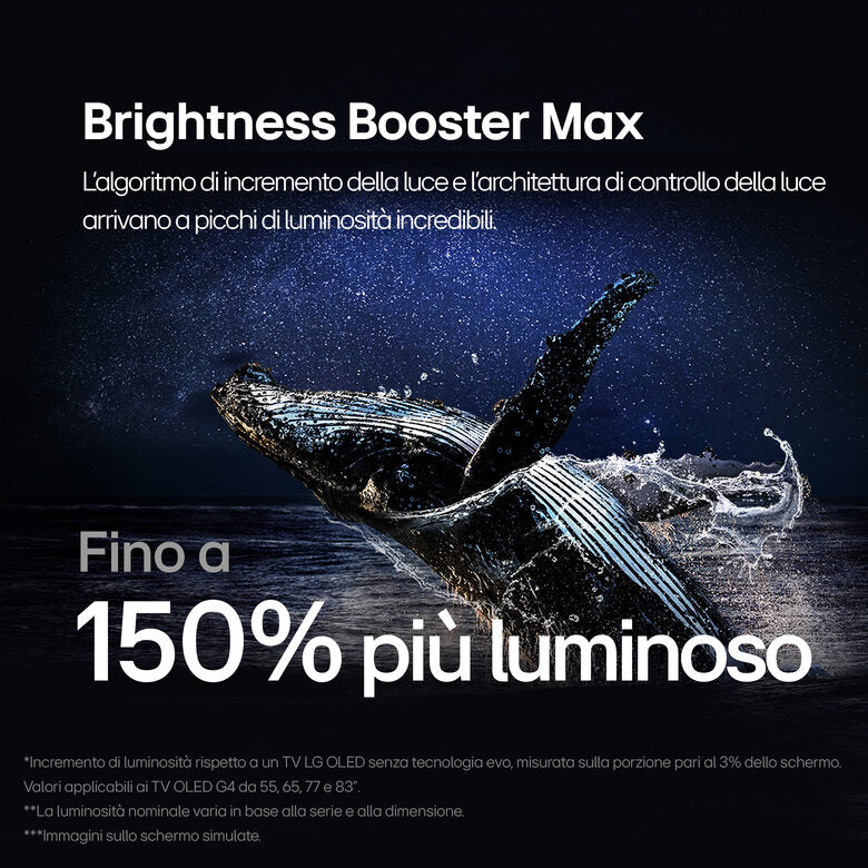 LG Oled65G46LS Televisione Smart TV 65 Pollici Oled Evo 4K Serie G4 Base Inclusa