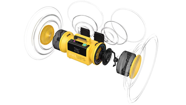 Philips The Tube Altoparlante portatile stereo Giallo 140 W