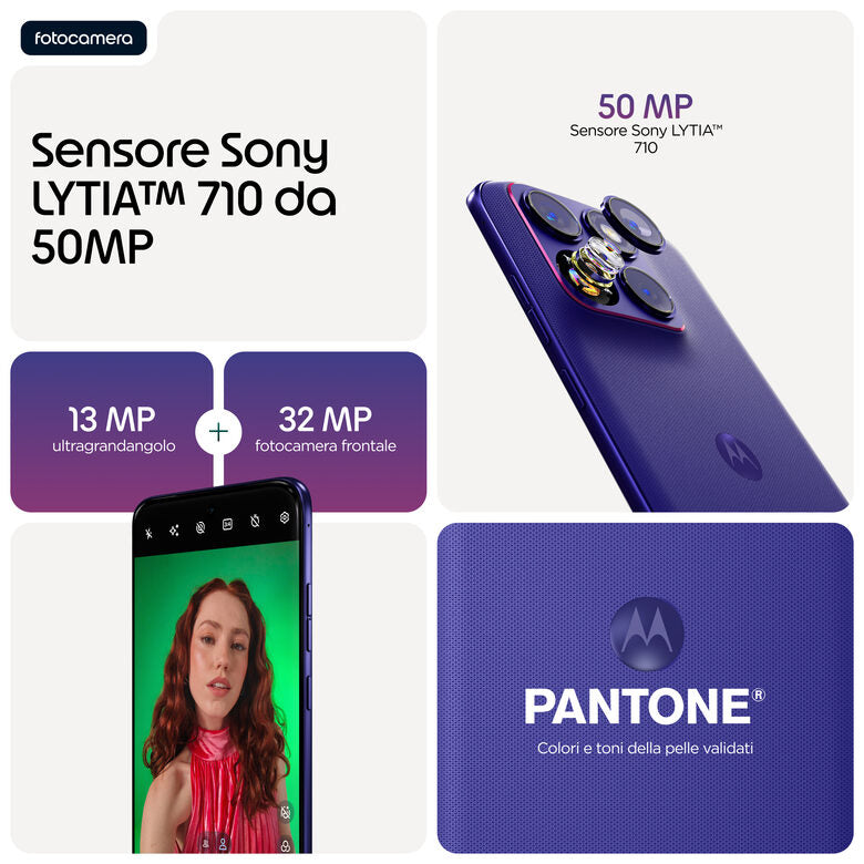 Motorola edge 70 fusion 17,2 cm (6.78") Doppia SIM Android 16.0 5G USB tipo-C 8 GB 256 GB 5200 mAh Viola