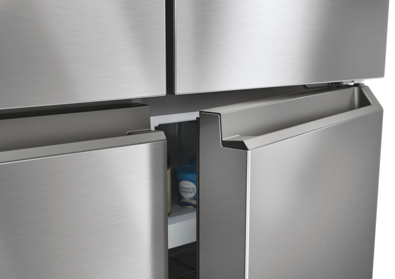 Haier HCR3818EWMM Libera installazione 463 L Platino, Acciaio inox