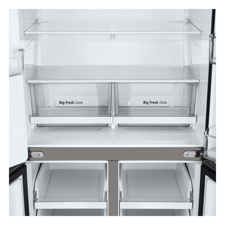 LG GML860PYFE Frigorifero Multidoor Slim, Classe E, 506L, Wi-Fi, Linear Cooling, Smart Diagnosis, Total No Frost,Argento