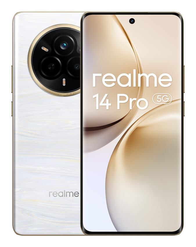 realme 14 Pro 5G 17,2 cm (6.77") Doppia SIM Android 15 USB tipo-C 8 GB 256 GB 6000 mAh Bianco