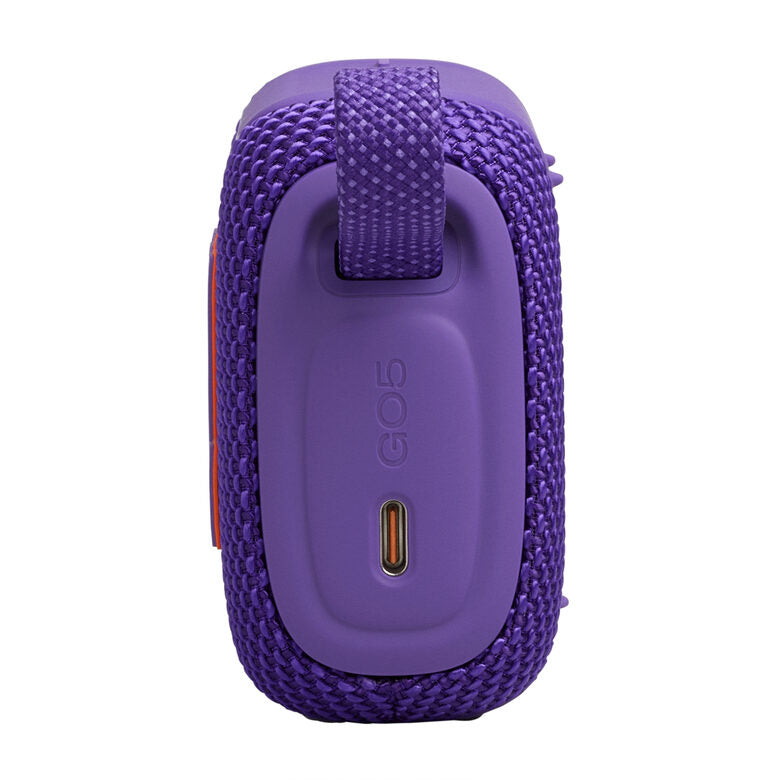 JBL GO 5 Speaker Bluetooth ultra‑portatile con potente Pro Sound e bassi incisivi, pairing AirTouch, design impermeabile, 10 ore di autonomia, Viola
