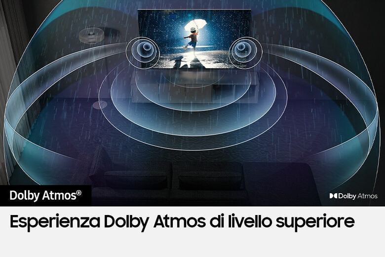 Samsung Series 9 TV QE85QN90CATXZT Neo QLED 4K, Smart TV 85" Processore Neural Quantum 4K, Dolby Atmos e OTS+, Carbon Silver