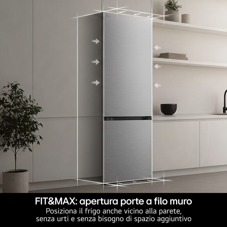 LG GBGW92GCEV Frigorifero combinato 70 cm InstaView Classe C Essence Black Steel