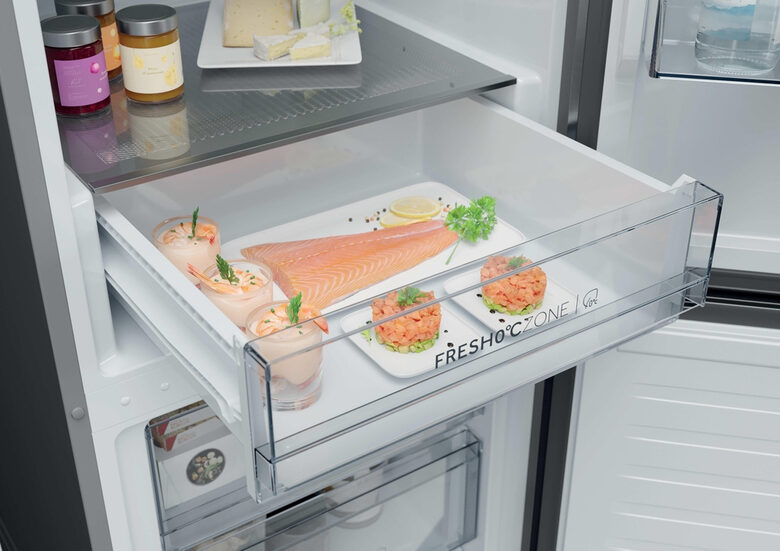 Haier HDPR1618ANPD Series 1 Pro Frigorifero Combinato A Libera Installazione, No Frost, Classe A, Acciaio Inox