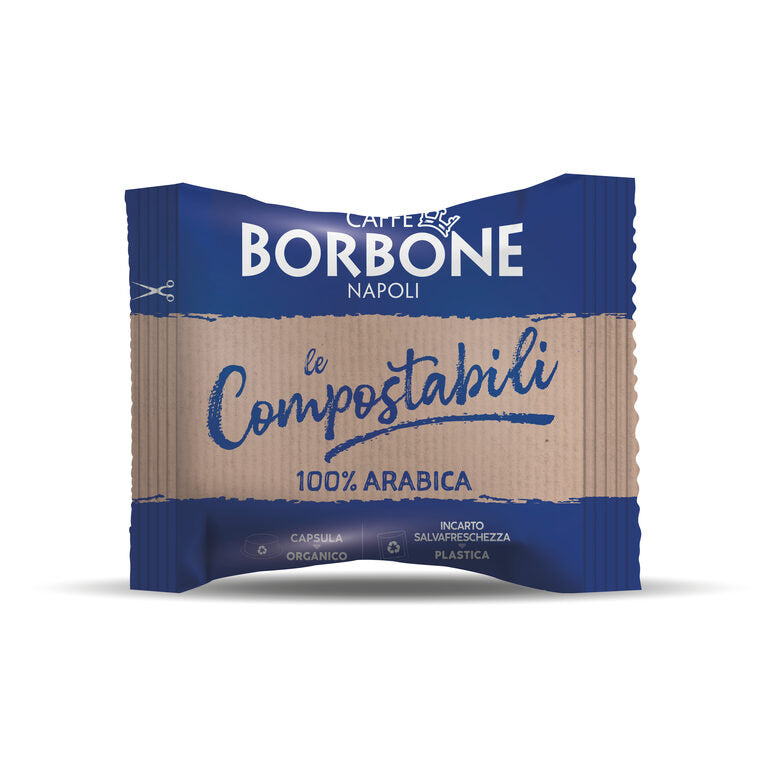 Caffè Borbone Capsule Compatibili Sistema A Modo Mio - Miscela 100% Arabica Compostabili - Smaltibili In Raccolta Umido - 50 Capsule