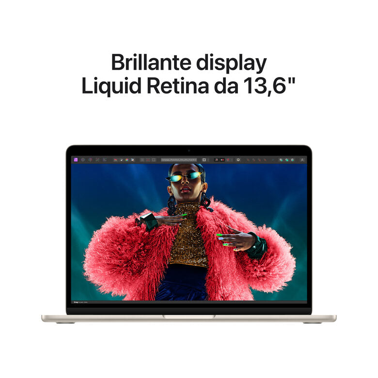 Apple MacBook Air 13": Chip M3 con CPU 8-core e GPU 10-core, 512GB SSD - Galassia