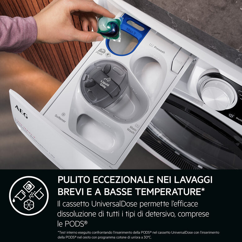 AEG Series 7000 LAVATRICE CARICA FRONTALE 10 KG CLASSE A-40% 1400 GIRI XLR7FBGH10V4 MADE IN ITALY