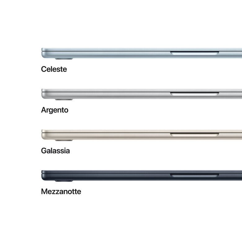 Apple MacBook Air 15" M5 chip 10‑core CPU 10‑core GPU, 16GB, 1TB SSD - Argento