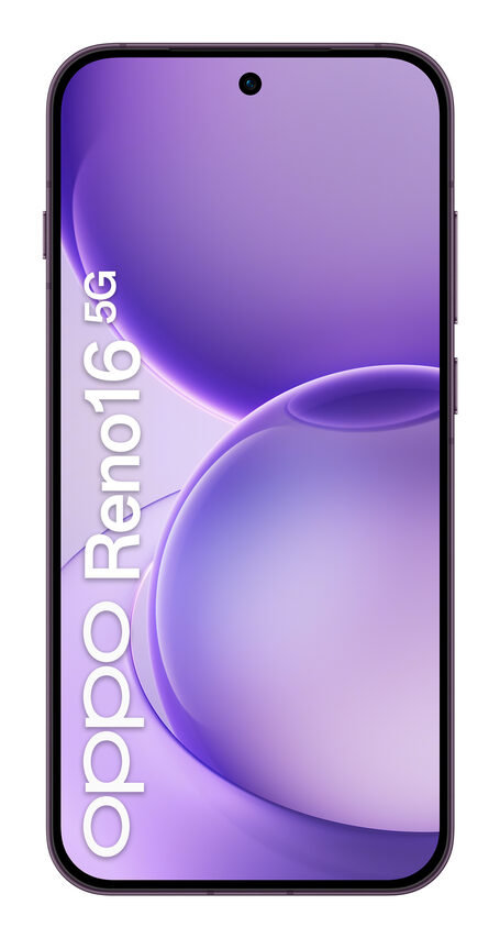 OPPO Reno16 5G AI Smartphone, Tripla fotocamera 50+50+50MP, Selfie 50MP, Display 6.32” 120HZ AMOLED FHD+, 6000mAh, RAM 8GB(Esp2GB/4GB/8GB)+ROM 512GB [Versione Italia], Purple Black
