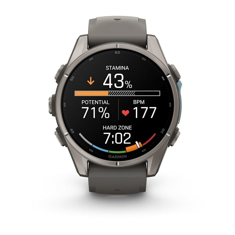 Garmin fēnix 9 3,3 cm (1.3") AMOLED 43 mm Digitale 416 x 416 Pixel Touch screen Titanio Wi-Fi GPS (satellitare)