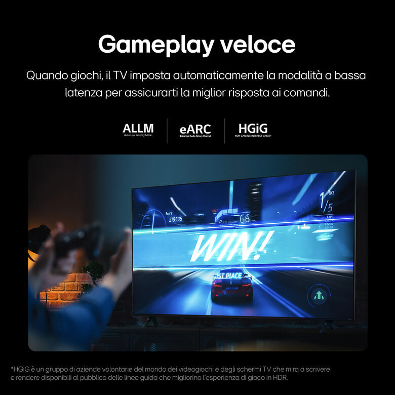 LG 43NANO82T6B Televisione Smart TV 43 Pollici Led 4K Nanocell Serie NANO82 3 HDMI