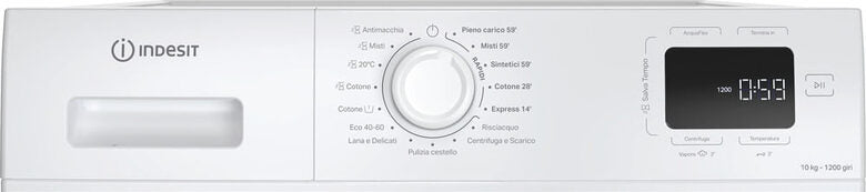 Indesit IM 1072 MY TIME IT Lavatrice A Libera Installazione 10 Kg, 1200 Giri, Classe A, Motore Inverter, Bianco