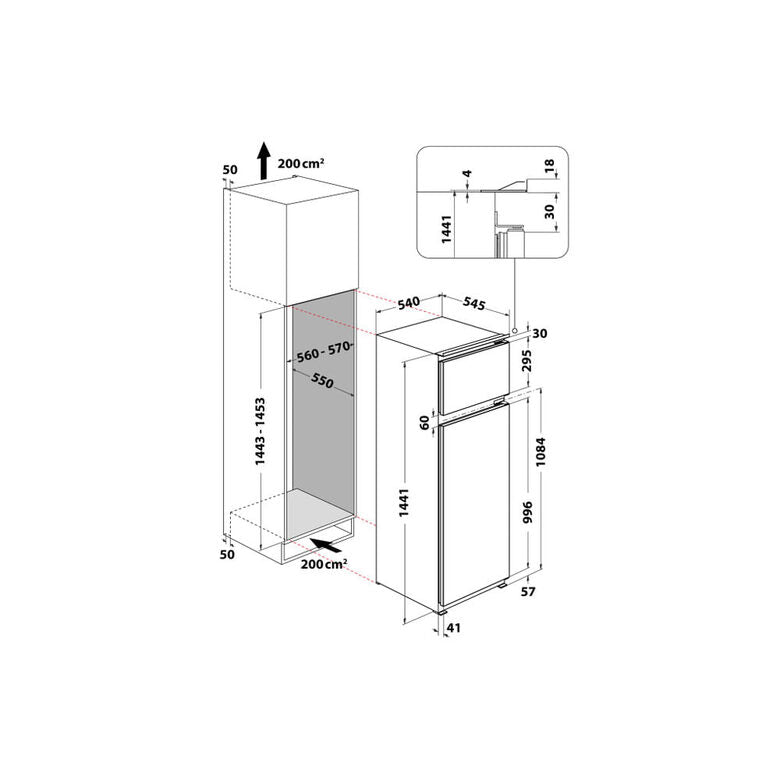 Hotpoint Frigorifero combinato ad incasso BDFS 2422
