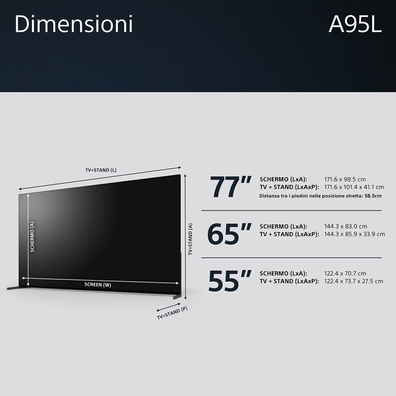 Sony BRAVIA XR XR-77A95L QD-OLED 4K HDR Google TV ECO PACK BRAVIA CORE Perfect for PlayStation5 Seamless Edge Design