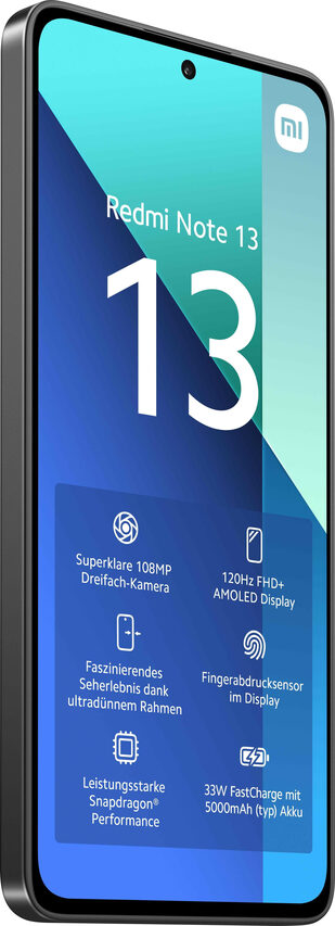 Xiaomi Redmi Note 13 16,9 cm (6.67") Doppia SIM Android 13 4G USB tipo-C 8 GB 256 GB 5000 mAh Nero