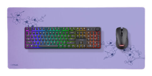 Trust GXT 759 XXL Tappetino per mouse per gioco da computer Blu, Viola