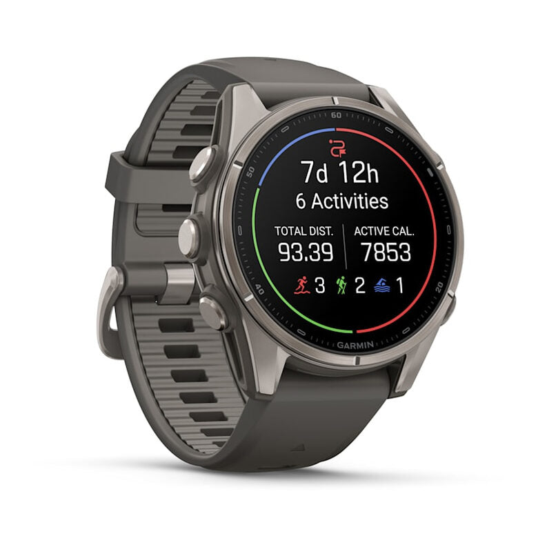Garmin fēnix 9 3,3 cm (1.3") AMOLED 43 mm Digitale 416 x 416 Pixel Touch screen Titanio Wi-Fi GPS (satellitare)