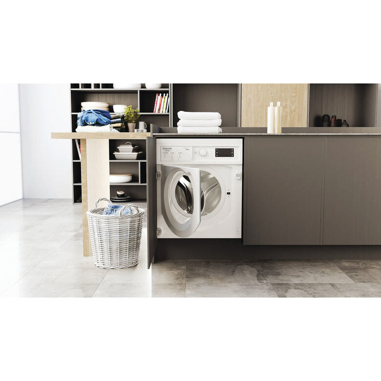 Hotpoint BI WDHG 861484 EU lavasciuga Da incasso Caricamento frontale Bianco D
