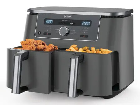 Ninja Foodi MAX Dual Zone DZ400EU Friggitrice ad Aria Doppio Cestello 9,5 L 2470 W Grigio Gunmetal