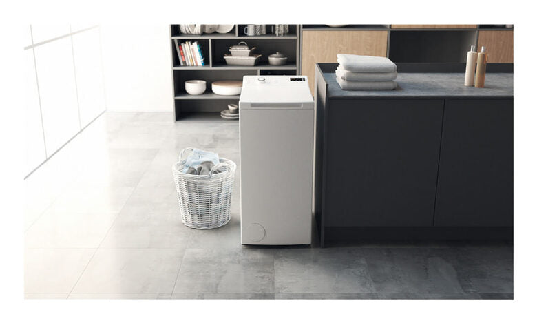 Hotpoint Ariston WMTF624UIT Lavatrice A Libera Installazione A Carica Dall'alto 6 Kg, 1200 Giri, Antimacchia, Classe C, Bianco