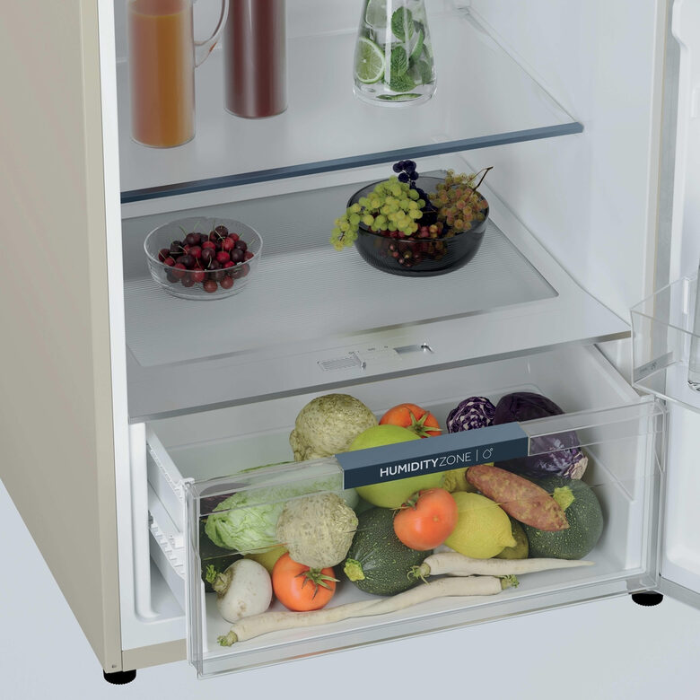 Haier HPR5718DNPC Frigorifero Combinato A Libera Installazione, Total No Frost, Classe D, Crema