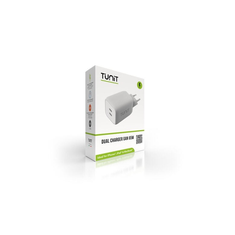 TUNIT TTWCPD65 Caricabatterie per dispositivi mobili Auricolare, Smartphone, Orologio intelligente, Tablet Bianco AC Interno