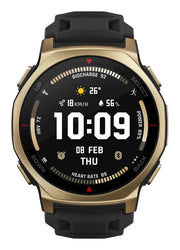 Amazfit T-rex 3 Pro 3,35 cm (1.32") AMOLED 44 mm Digitale 466 x 466 Pixel Touch screen Nero Oro Wi-Fi GPS (satellitare)