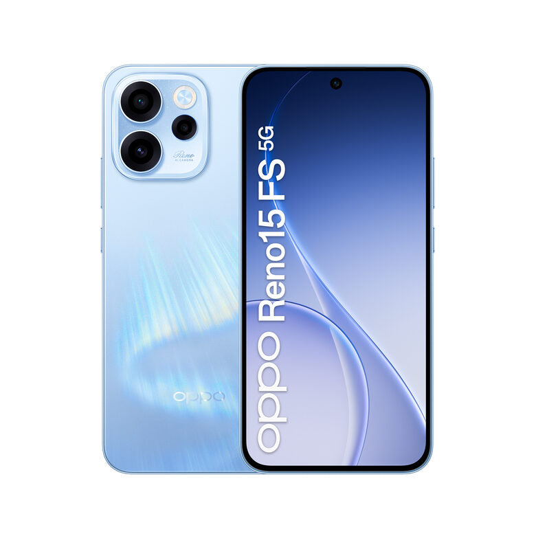OPPO Reno15 FS Smartphone 5G Aurora Blue Box