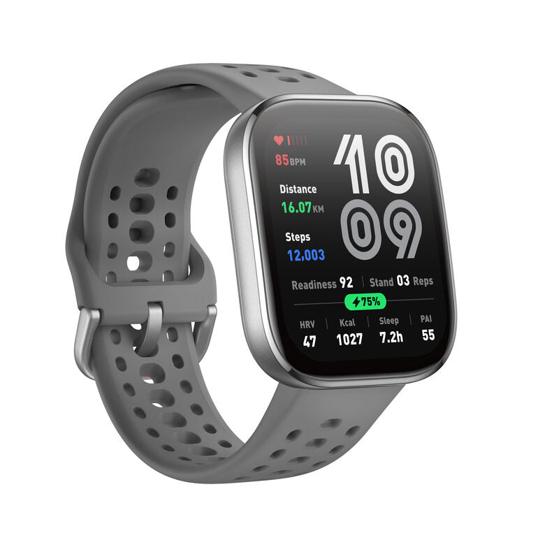 Amazfit Bip 6 Charcoal 5 cm (1.97") AMOLED Digitale 390 x 450 Pixel Touch screen Argento GPS (satellitare)