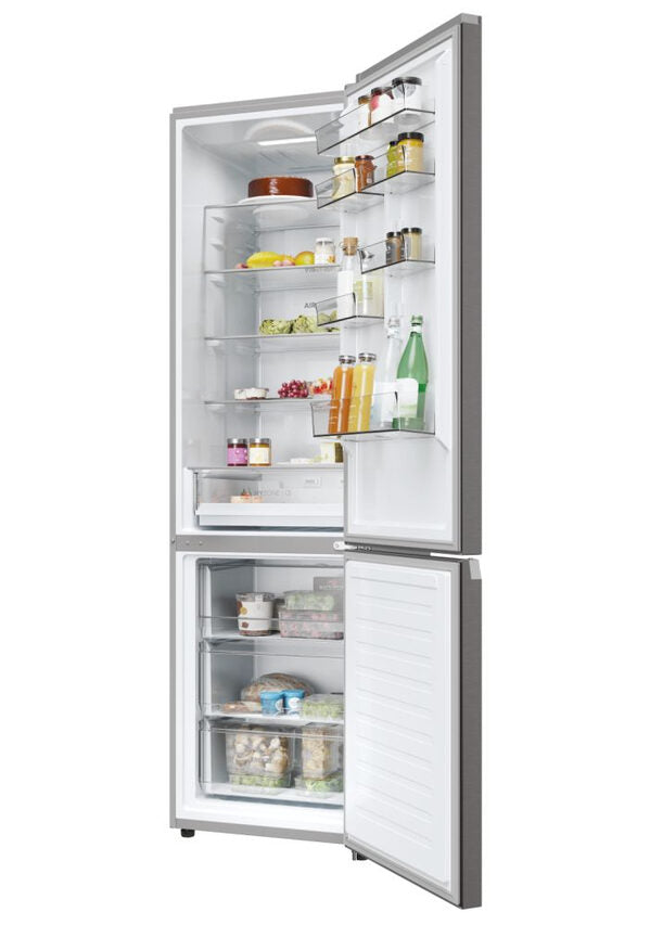Haier HDPW3620DNPD 2D 60 Serie 3 Frigorifero Combinato A Libera Installazione, No Frost, Tecnologia Haier Air Surround, Haier Artificial Intelligence, Classe D, Acciaio Inox