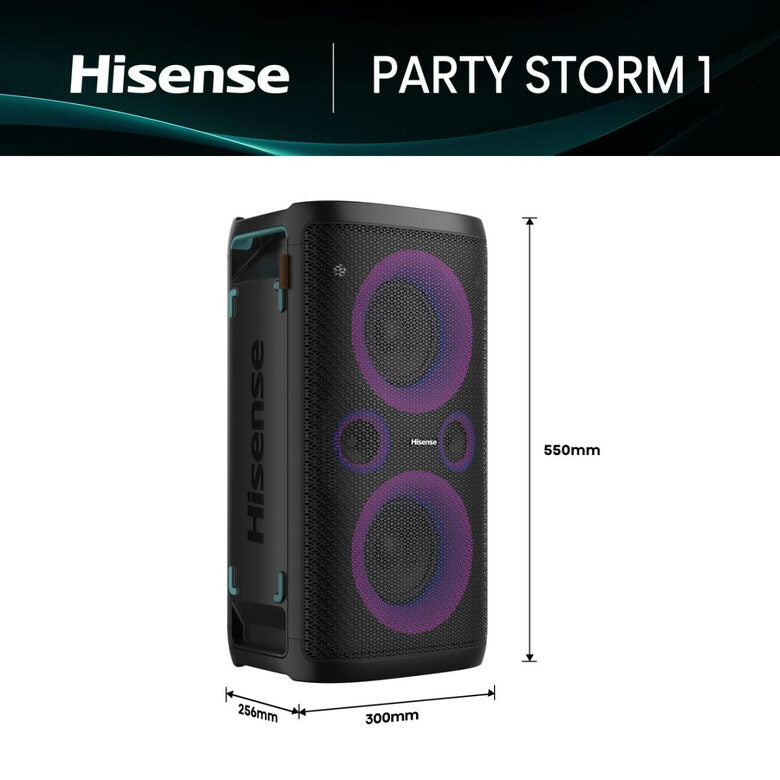 Hisense Partystorm 1 Cassa Portatile Bluetooth Con Effetti Luce 300 W Nero