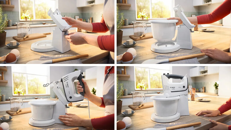 Bosch MFQ37490 Sbattitore ErgoMixx 750 W Bianco, grigio