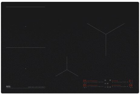 AEG TI84IB30IZ piano cottura Nero Da incasso 80 cm Piano cottura a induzione 4 Fornello(i)