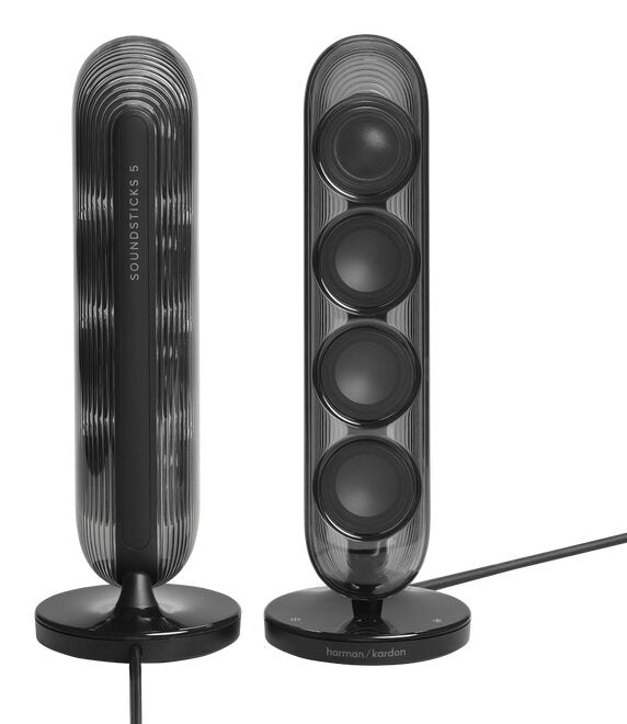Harman Kardon Set altoparlanti pc Soundsticks 5 Clear black 190W HKSOUNDSTK5BEP