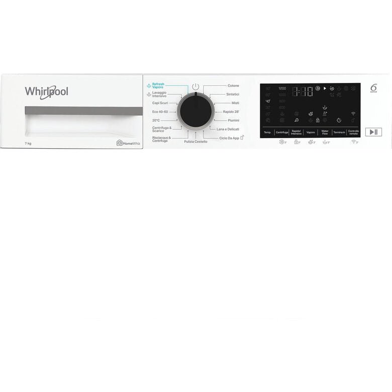 Whirlpool WAM 762WB IT Lavatrice A Libera Installazione 7 Kg, 1200 Giri, Classe A, Bianco