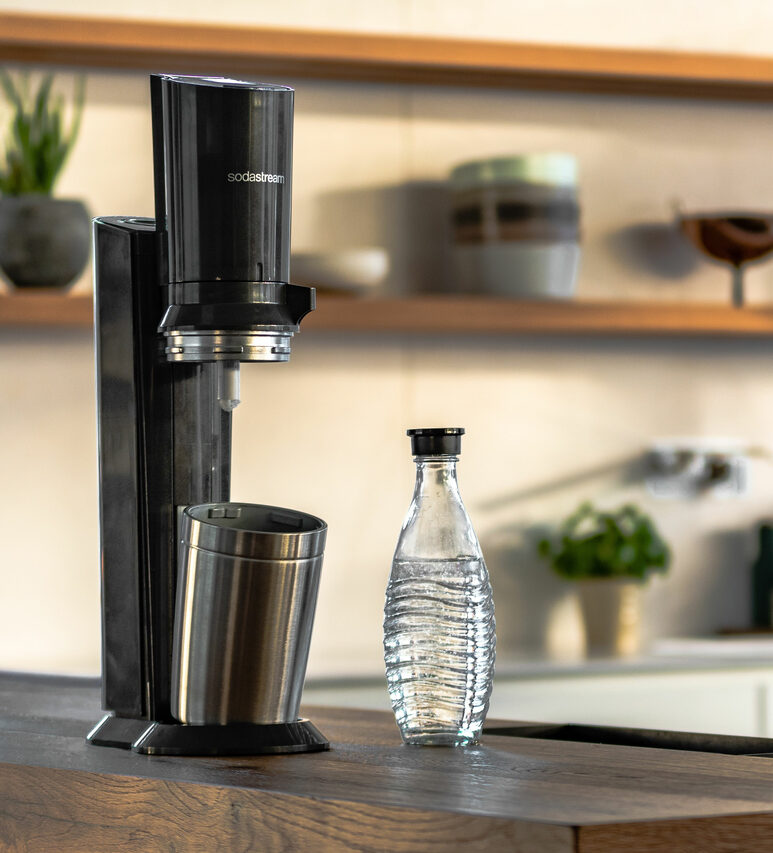 SodaStream Crystal 3.0 Metallo, Acciaio inox Nero