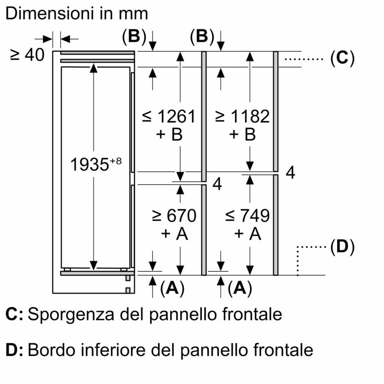 Bosch Serie 2 KBN965SE0 frigorifero con congelatore Da incasso 383 L E Bianco