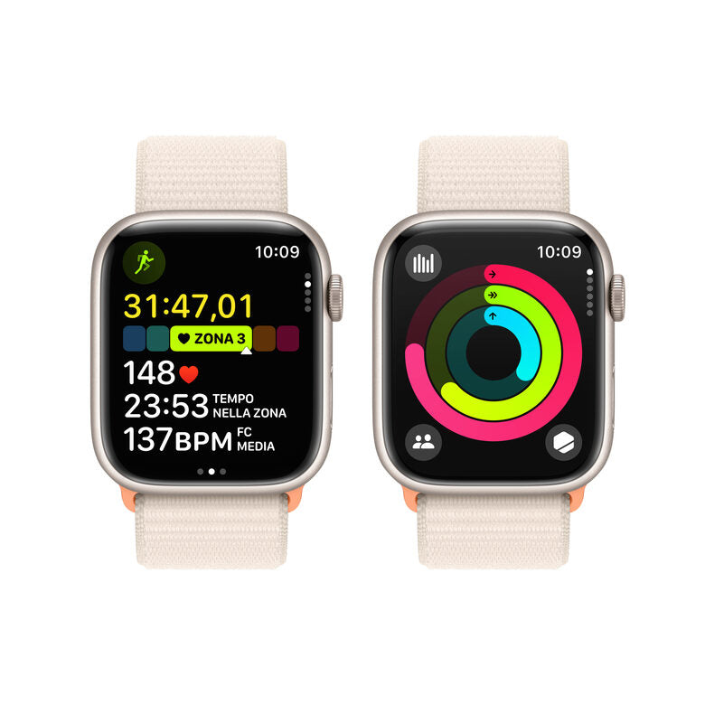 Apple Watch Series 9 GPS Cassa 45mm in Alluminio Galassia con Cinturino Sport Loop Galassia